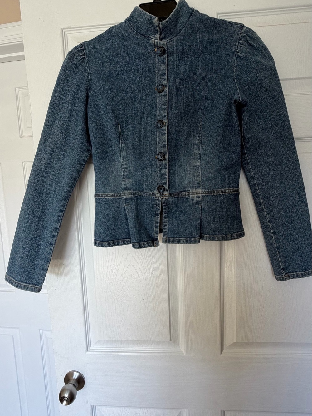 Vintage Victoria’s Secret MODA International Peplum Denim Jacket 12